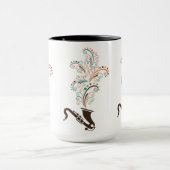 Farbige Musik Saxophon & Wirbel der Blumen Tasse (Zentrum)