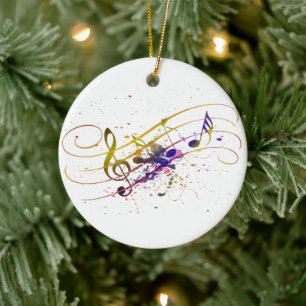 Farbige Musik-Splatter Keramik Ornament