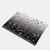 Farbige musikalische Noten Fußmatte (Schrägansicht)