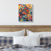 Farbige Musikkomposition Abstrakte Malerei Leinwanddruck (Insitu (Schlafzimmer))