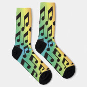 Farbige Musiknote Crew Socken (Rechts)