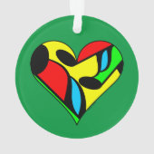 Farbige Musiknote Herzmuster Ornament (Rückseite)