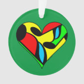 Farbige Musiknote Herzmuster Ornament (Vorderseite)