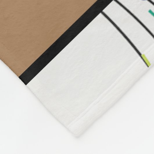 Farbige Musiknote Musician Monogram Fleecedecke (Ecke)