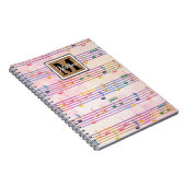 Farbige Musiknote Musician Monogram Notizblock (Rechte Seite)