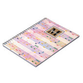 Farbige Musiknote Musician Monogram Notizblock (Linke Seite)