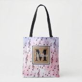 Farbige Musiknote Musician Monogram Tasche (Vorderseite)
