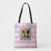 Farbige Musiknote Musician Monogram Tasche (Vorderseite)
