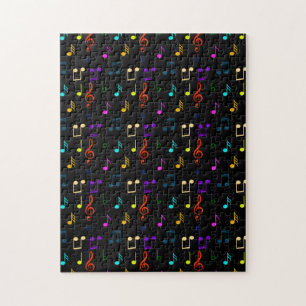 Farbige Musiknote Musiker Musikstil Kunst Puzzle