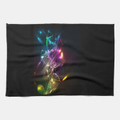 Farbige Musiknoten für Musikfans Handtuch (Horizontal)