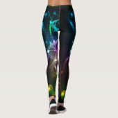 Farbige Musiknoten für Musikfans Leggings (Rückseite)