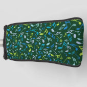 Farbige Musiknoten Golf Headcover (Vorderseite)