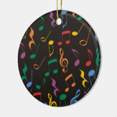 Farbige Musiknoten Keramikornament (Links)