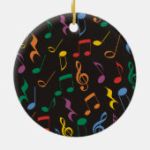 Farbige Musiknoten Keramikornament (Hinten)