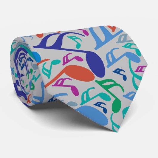 Farbige Musiknoten Krawatte (Gerollt)