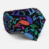 Farbige Musiknoten Krawatte (Gerollt)