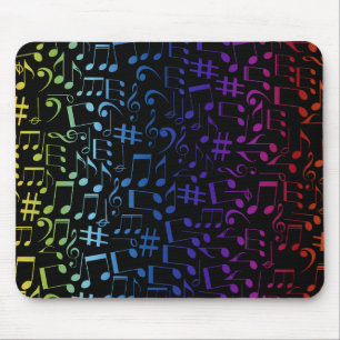 Farbige Musiknoten Musiker Musikliebhaber Mousepad