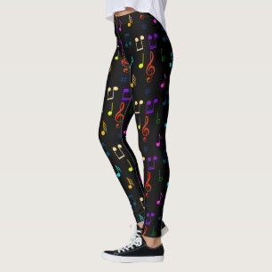Farbige Musiknoten Musiker Musiknote Kunst Leggings