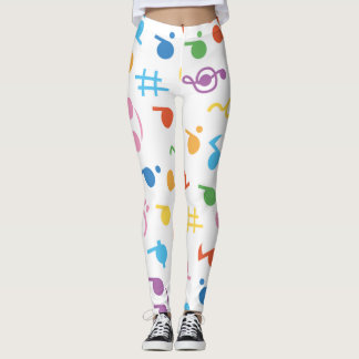 Farbige Musiknoten Muster Leggings