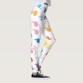 Farbige Musiknoten Muster Leggings (Rechts)