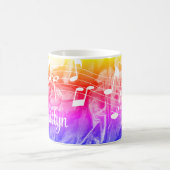 Farbige Musiknoten Personalisiert Kaffeetasse (Mittel)