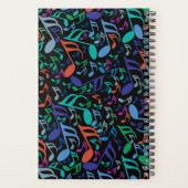 Farbige Musiknoten Planer (Rückseite)