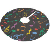 Farbige Musiknoten Polyester Weihnachtsbaumdecke (Schrägansicht)