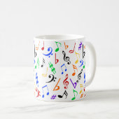 Farbige Musiknoten Tasse (VorderseiteRechts)