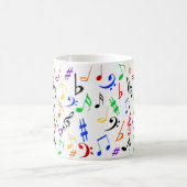 Farbige Musiknoten Tasse (Mittel)