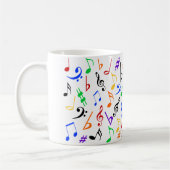 Farbige Musiknoten Tasse (Links)
