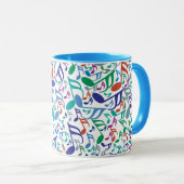 Farbige Musiknoten Tasse (VorderseiteRechts)