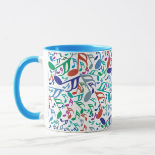 Farbige Musiknoten Tasse