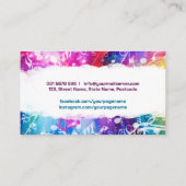 Farbige Musiknoten Wasserfarbe Visitenkarte (Rückseite)