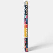 Farbige Muster Abstrakt und floral Samsung Galaxy Hülle (Linke Seite)