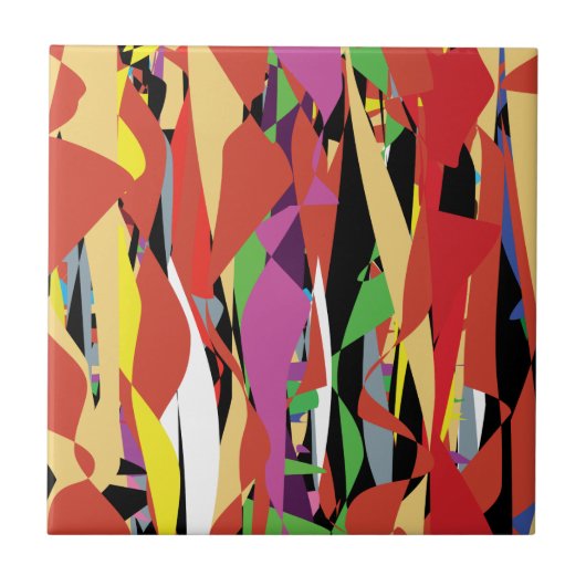 Farbige Muster Fliese (Vorderseite)