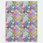 Farbige Muster geometrische Blume Punkte Fleecedecke (Vorderseite)