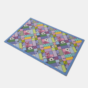 Farbige Muster geometrische Blume Punkte Fußmatte