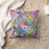 Farbige Muster geometrische Blume Punkte Kissen (Decke)