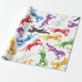 Farbige Muster-springende Pferde Geschenkpapier (Ungerollt)