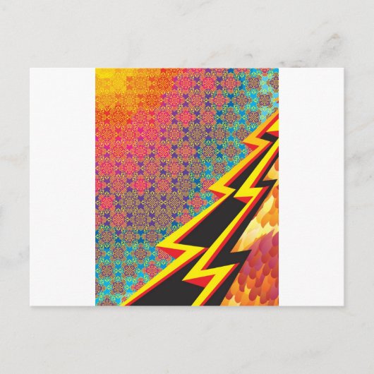 Farbige Mustererstellung "Flash Gordon" Postkarte (Vorderseite)