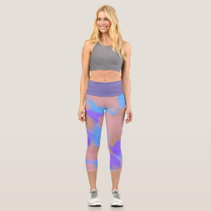 Farbige, mutige moderne künstlerische Muster Capri Leggings