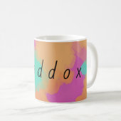 Farbige, mutige moderne künstlerische Muster Kaffeetasse (VorderseiteRechts)