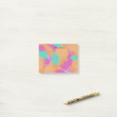 Farbige, mutige Moderne Künstlermuster + Individue Post-it Klebezettel (Auf Schreibtisch)