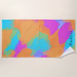 Farbige, mutige Moderne Künstlermuster + Individue Strandtuch