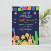 Farbige Nacho Durchschnittliche Dusche Einladung (Stehend Vorderseite)