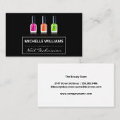 Farbige Nagel-Polnische Flaschen | Maniküre Visitenkarte (Vorne/Hinten)