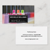 Farbige Nagel Polnische Sorte | Manikürin Visitenkarte (Vorne/Hinten)