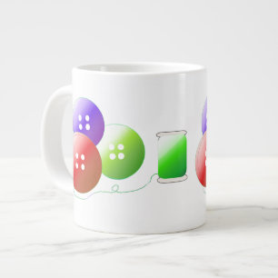 Farbige Nähbegriffe Jumbo-Tasse