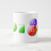 Farbige Nähbegriffe Jumbo-Tasse (Vorderseite)