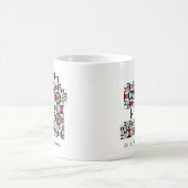 Farbige Nähmaschine Steppmuster Tasse (Mittel)